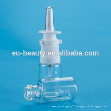 adult nasal sprayer with dust cap glass bottle 10 ml 15 ml